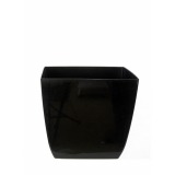 Pot plastique carré noir curvo