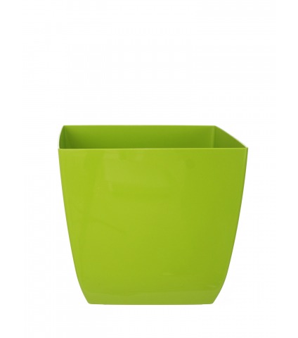 Pot plastique carré vert curvo