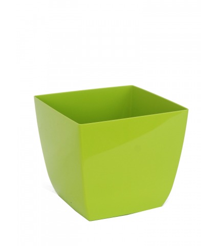Pot plastique carré vert curvo