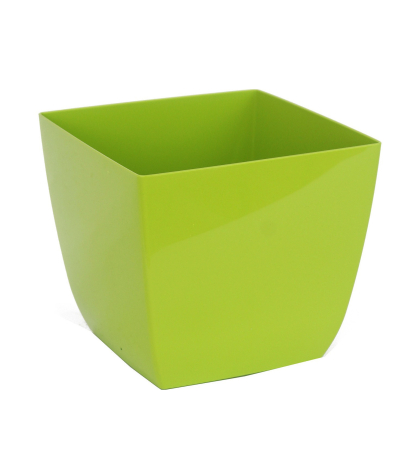 Pot plastique carré vert curvo
