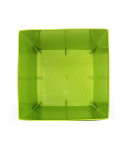 Pot plastique carré vert curvo