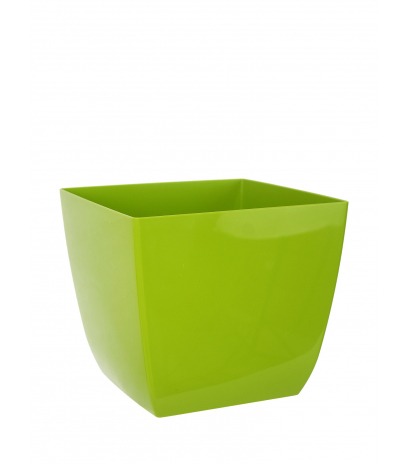 Pot plastique carré vert curvo