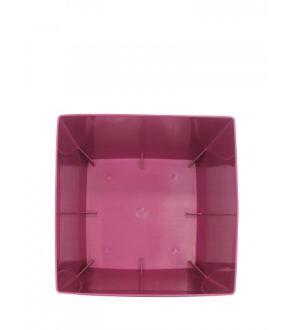 Pot plastique carré rose curvo