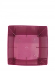 Pot plastique carré rose curvo