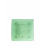 Pot plastique carré vert pastel curvo