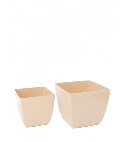 Pot plastique carré curvo pêche