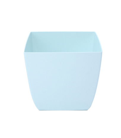Pot plastique carré bleu ciel curvo