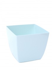 Pot plastique carré bleu ciel curvo