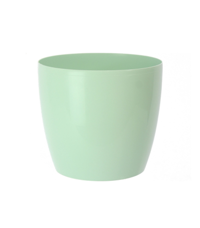 Pot rond en plastique vert clair