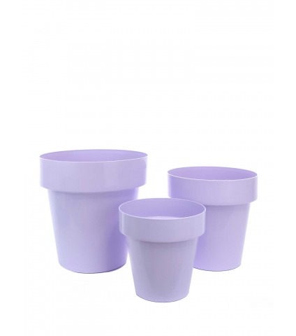 Pot plastique rond lilas LUNGO
