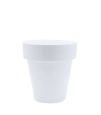Pot plastique rond blanc
