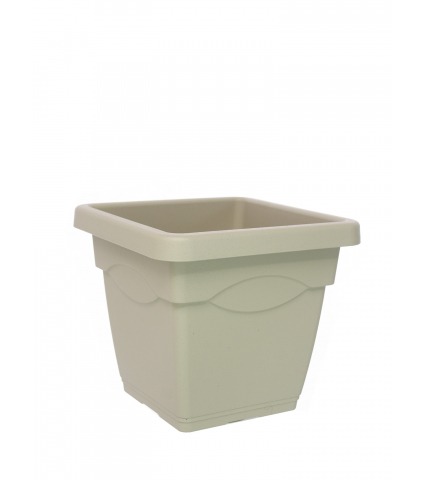 Grand pot gris clair plastique