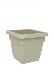 Grand pot gris clair plastique