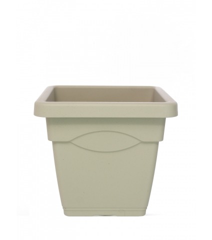 Grand pot gris clair plastique
