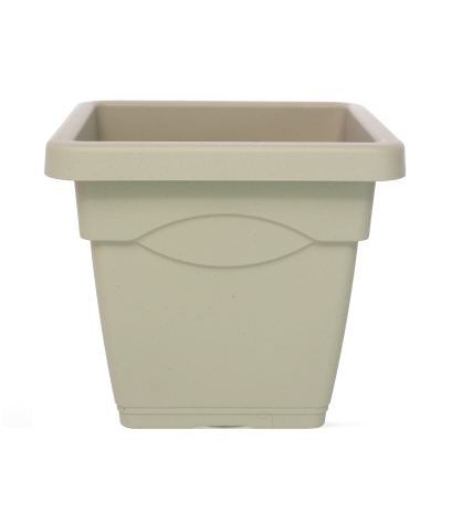 Grand pot gris clair plastique