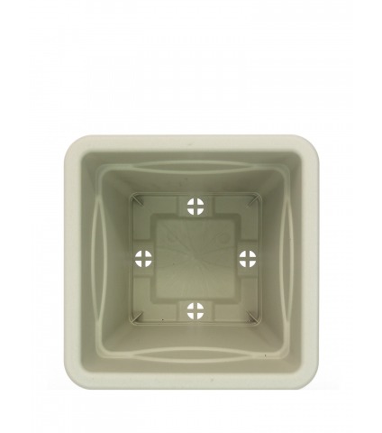 Grand pot gris clair plastique