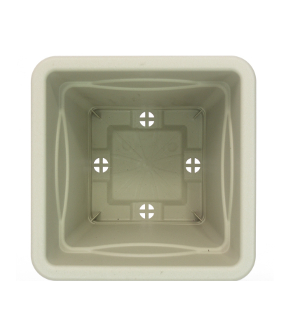 Grand pot gris clair plastique