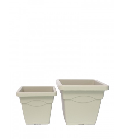 Grand pot gris clair plastique