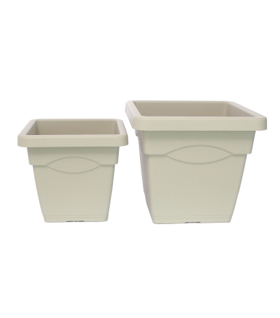 Grand pot gris clair plastique