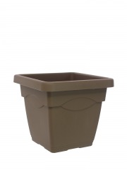Grand pot carré taupe TERRACOTA
