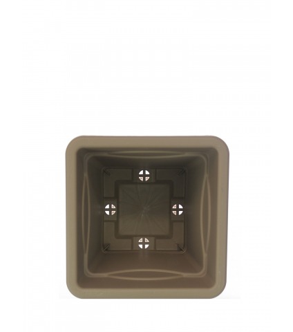 Grand pot carré taupe TERRACOTA