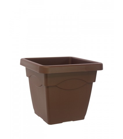 Grand pot carré marron