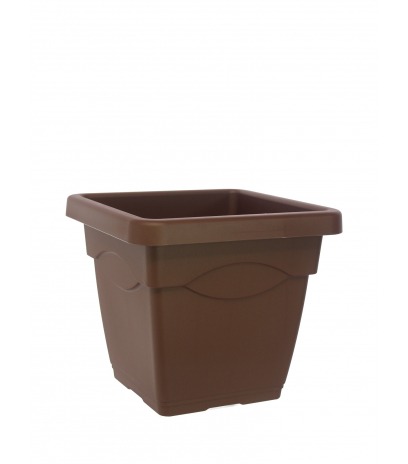 Grand pot carré marron
