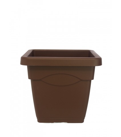 Grand pot carré marron