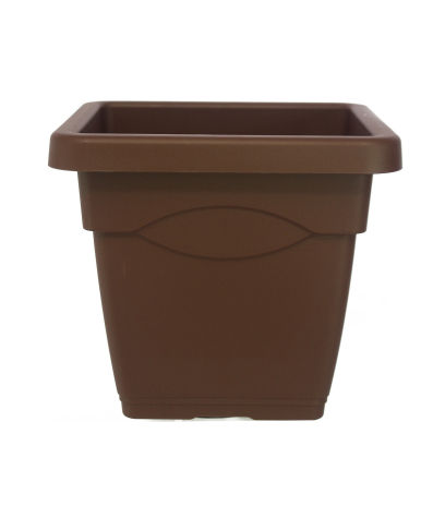 Grand pot carré marron