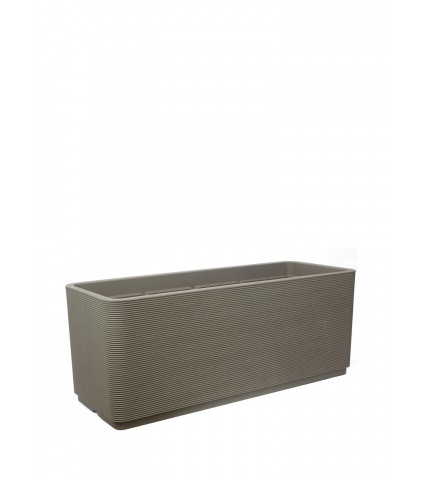 Grand bac rectangulaire marron en plastique