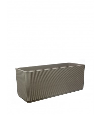 Grand bac rectangulaire marron en plastique