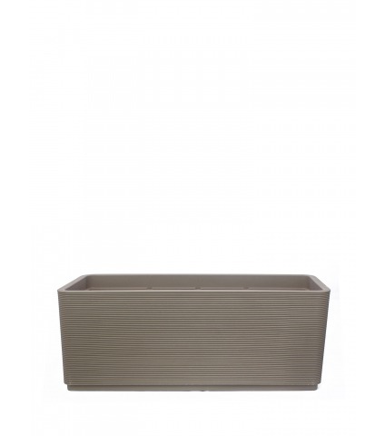 Grand bac rectangulaire marron en plastique