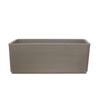 Grand bac rectangulaire marron en plastique