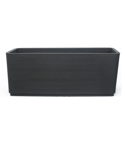 Grand bac rectangulaire noir en plastique