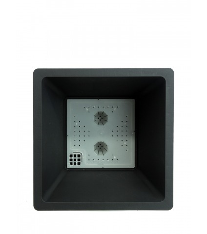 Pot carré haut anthracite