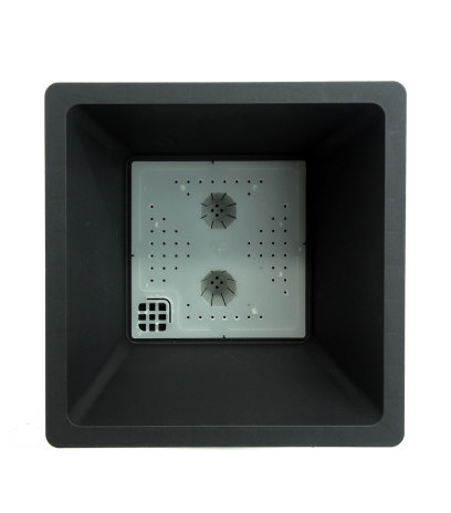 Pot carré haut anthracite