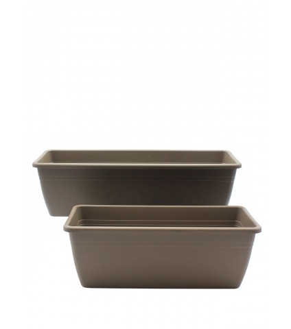 Jardinière rectangle gris taupe