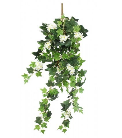 Lierre artificiel panaché fleuri