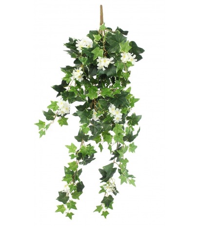 Lierre artificiel panaché fleuri