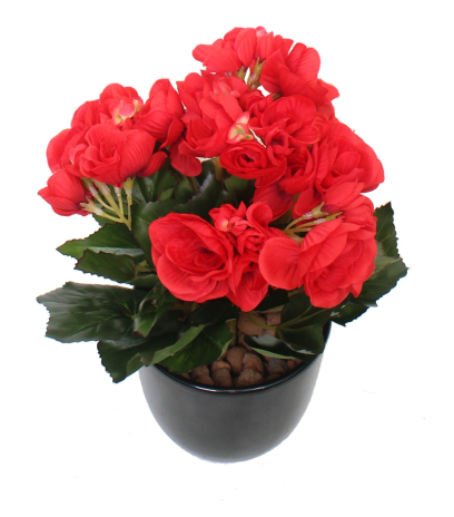 Bégonia artificiel rouge mini