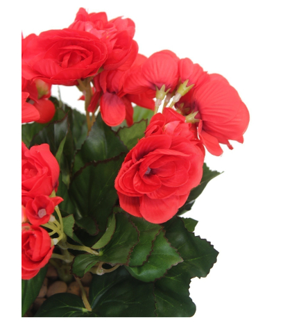 Bégonia artificiel rouge mini