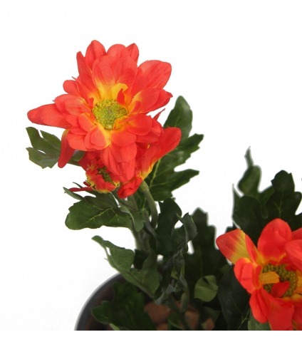 Chrysanthème artificiel rouge