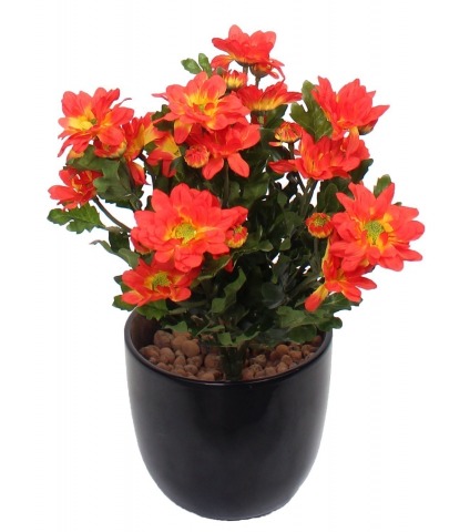 Chrysanthème artificiel rouge