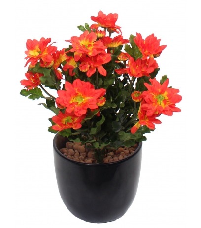 Chrysanthème artificiel rouge