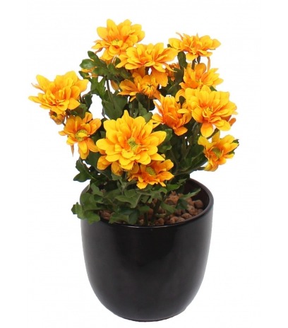 Chrysanthème artificiel jaune