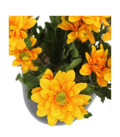 Chrysanthème artificiel jaune