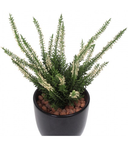 Petite bruyère artificielle blanche