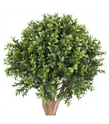 Buis tige artificiel deux boules