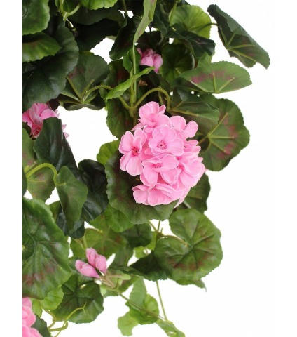 Chute de géranium artificielle rose