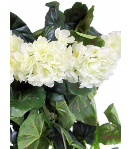 Chute de géranium artificielle blanche